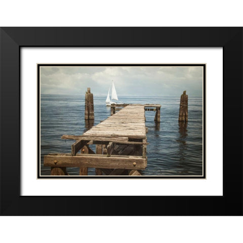 Relaxing Black Modern Wood Framed Art Print with Double Matting by Murdock, Ramona