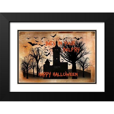 Bats in your Belfry Black Modern Wood Framed Art Print with Double Matting by Murdock, Ramona