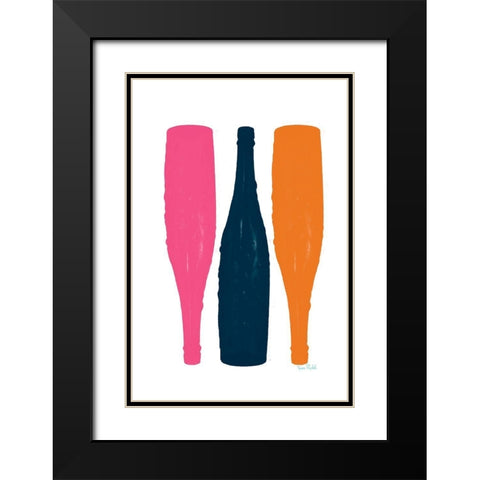 Topsy Turvy Black Modern Wood Framed Art Print with Double Matting by Murdock, Ramona