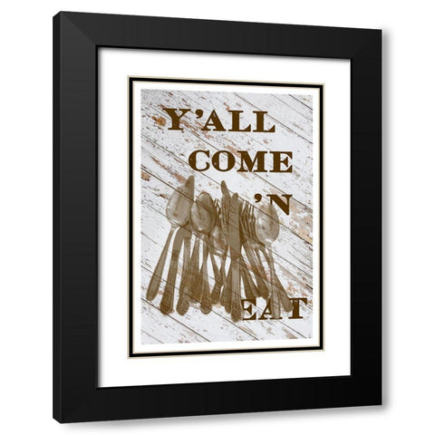 Yall Come N Black Modern Wood Framed Art Print with Double Matting by Murdock, Ramona