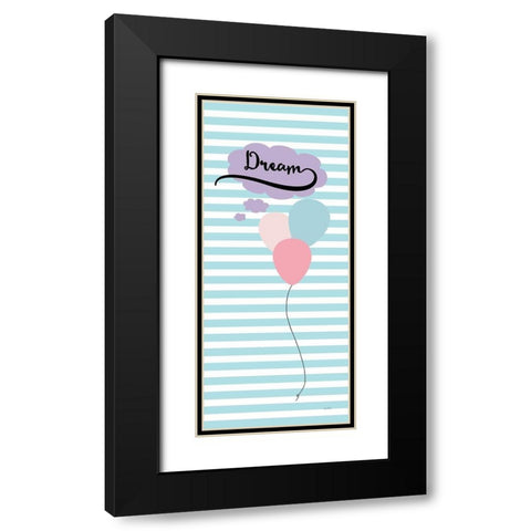 Dream Balloons Black Modern Wood Framed Art Print with Double Matting by Murdock, Ramona