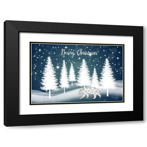 Beary Christmas Black Modern Wood Framed Art Print with Double Matting by Murdock, Ramona
