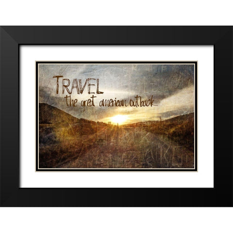 Travel, American Outback Black Modern Wood Framed Art Print with Double Matting by Murdock, Ramona