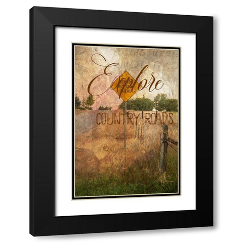 Explore Country Roads Black Modern Wood Framed Art Print with Double Matting by Murdock, Ramona