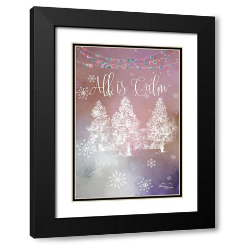 All is Calm Black Modern Wood Framed Art Print with Double Matting by Murdock, Ramona