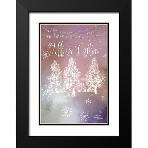 All is Calm Black Modern Wood Framed Art Print with Double Matting by Murdock, Ramona