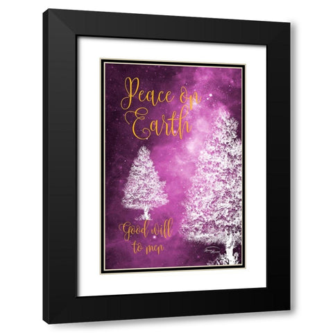 Peace on Earth, Good Will to Men Black Modern Wood Framed Art Print with Double Matting by Murdock, Ramona