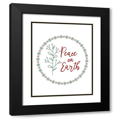 Peace on Earth Black Modern Wood Framed Art Print with Double Matting by Murdock, Ramona