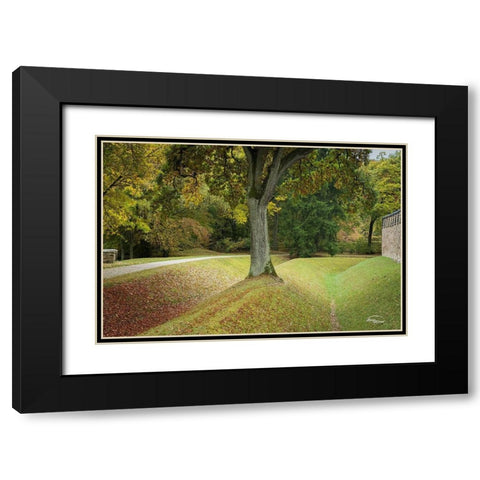 Outside the Wall II Black Modern Wood Framed Art Print with Double Matting by Murdock, Ramona