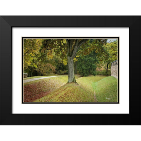 Outside the Wall II Black Modern Wood Framed Art Print with Double Matting by Murdock, Ramona