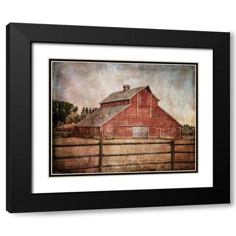 York Road Barn Black Modern Wood Framed Art Print with Double Matting by Murdock, Ramona