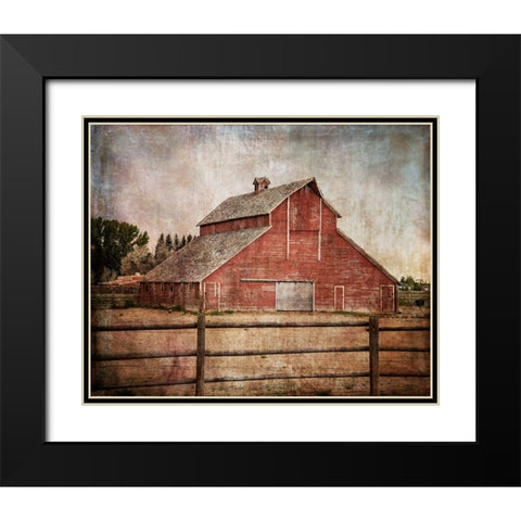 York Road Barn Black Modern Wood Framed Art Print with Double Matting by Murdock, Ramona