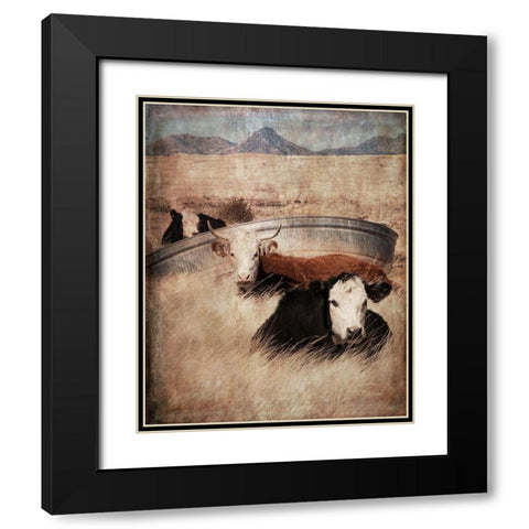 Watering Hole Black Modern Wood Framed Art Print with Double Matting by Murdock, Ramona