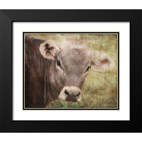 Bossie Black Modern Wood Framed Art Print with Double Matting by Murdock, Ramona