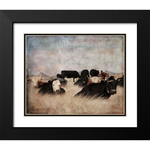 Takin It Easy Black Modern Wood Framed Art Print with Double Matting by Murdock, Ramona