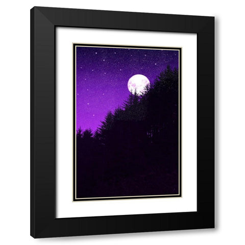 Autumn Moon Black Modern Wood Framed Art Print with Double Matting by Murdock, Ramona