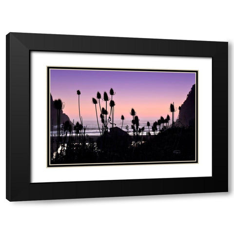 Beach Twilight I Black Modern Wood Framed Art Print with Double Matting by Murdock, Ramona