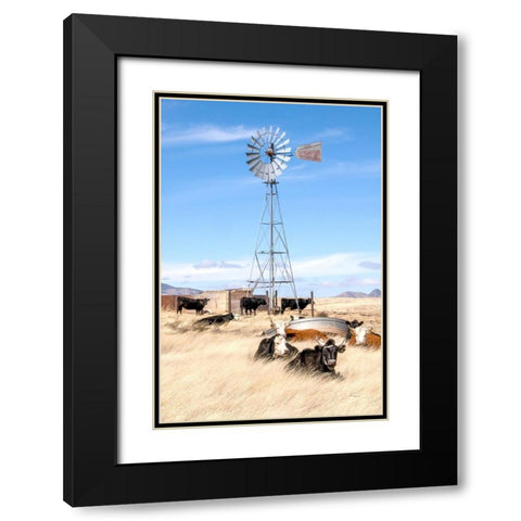 On a Lazy Afternoon Black Modern Wood Framed Art Print with Double Matting by Murdock, Ramona