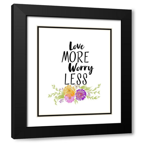 Love More Black Modern Wood Framed Art Print with Double Matting by Murdock, Ramona