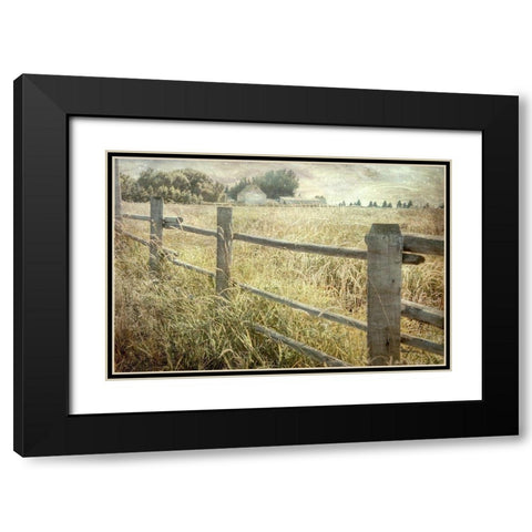 Rustic Fence Black Modern Wood Framed Art Print with Double Matting by Murdock, Ramona