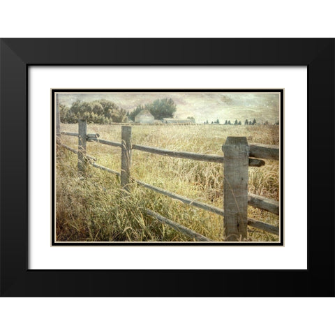Rustic Fence Black Modern Wood Framed Art Print with Double Matting by Murdock, Ramona