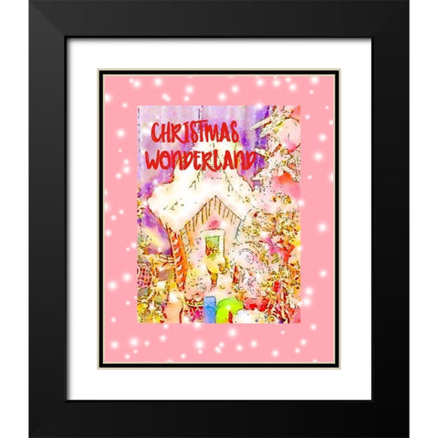 Christmas Wonderland Black Modern Wood Framed Art Print with Double Matting by Murdock, Ramona