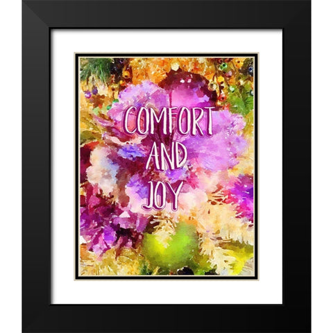 Comfort and Joy Black Modern Wood Framed Art Print with Double Matting by Murdock, Ramona