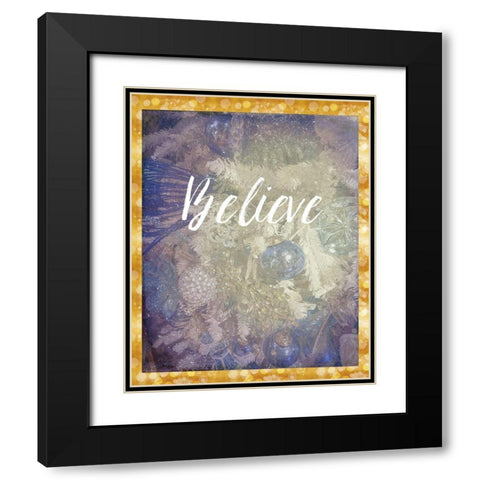 Believe Black Modern Wood Framed Art Print with Double Matting by Murdock, Ramona