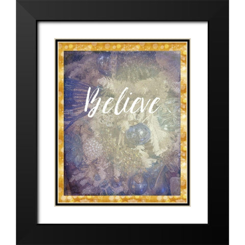 Believe Black Modern Wood Framed Art Print with Double Matting by Murdock, Ramona