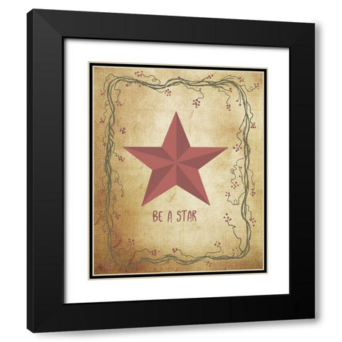 Be a Star Black Modern Wood Framed Art Print with Double Matting by Murdock, Ramona