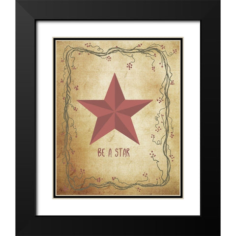 Be a Star Black Modern Wood Framed Art Print with Double Matting by Murdock, Ramona