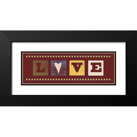 Love Black Modern Wood Framed Art Print with Double Matting by Murdock, Ramona