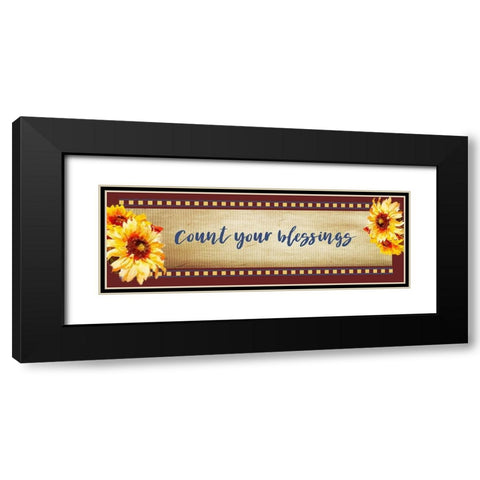Count Your Blessings Black Modern Wood Framed Art Print with Double Matting by Murdock, Ramona