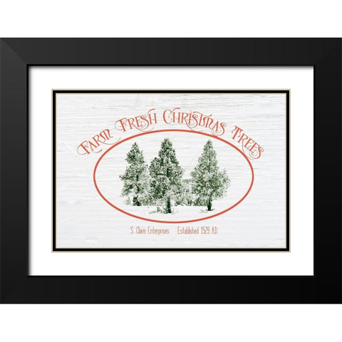 Farm Fresh Trees Black Modern Wood Framed Art Print with Double Matting by Murdock, Ramona