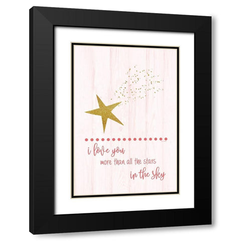 I Love You More Black Modern Wood Framed Art Print with Double Matting by Murdock, Ramona