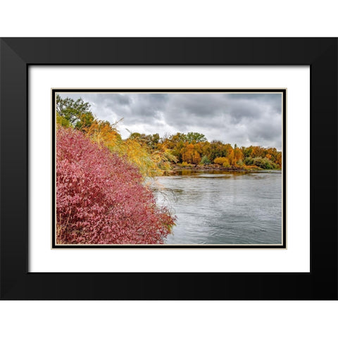 Snake River Autumn IV Black Modern Wood Framed Art Print with Double Matting by Murdock, Ramona