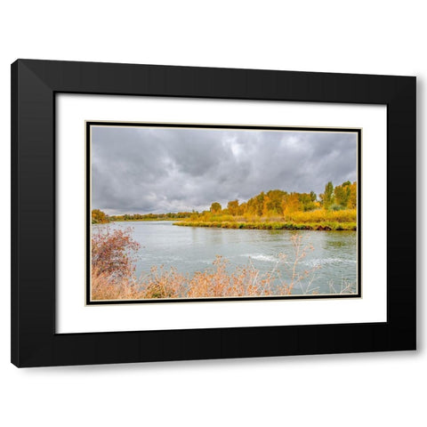 Snake River Autumn VI Black Modern Wood Framed Art Print with Double Matting by Murdock, Ramona
