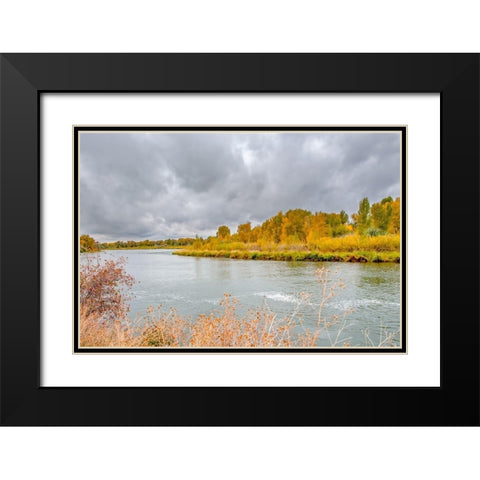 Snake River Autumn VI Black Modern Wood Framed Art Print with Double Matting by Murdock, Ramona