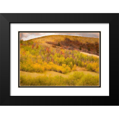 Autumn on the Hill Black Modern Wood Framed Art Print with Double Matting by Murdock, Ramona