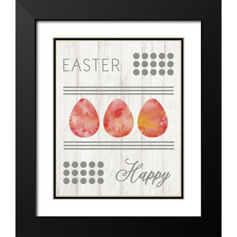 Easter Happy Black Modern Wood Framed Art Print with Double Matting by Murdock, Ramona