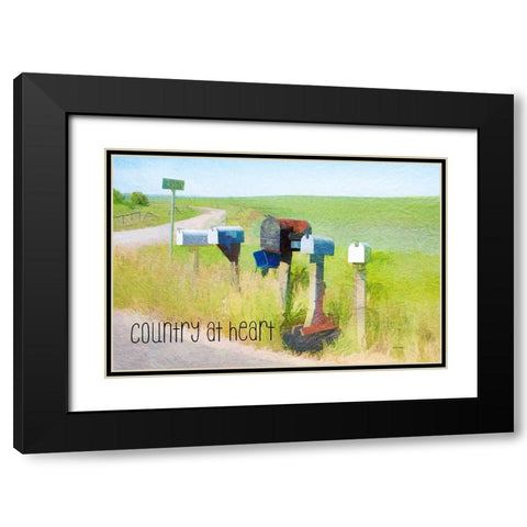 Country at Heart Black Modern Wood Framed Art Print with Double Matting by Murdock, Ramona