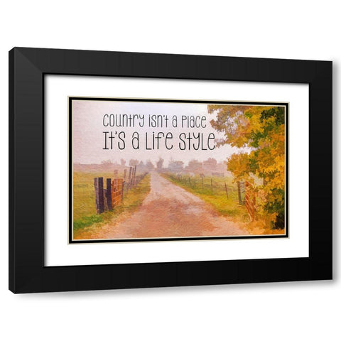 Country Style Black Modern Wood Framed Art Print with Double Matting by Murdock, Ramona