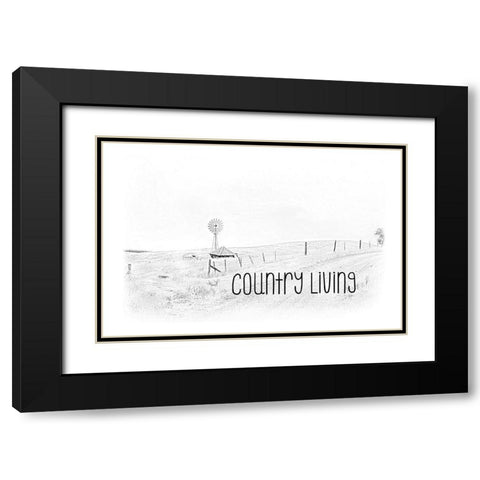 Country Living Black Modern Wood Framed Art Print with Double Matting by Murdock, Ramona