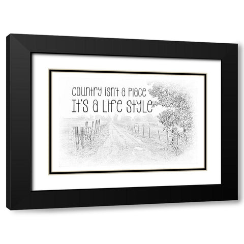 Country Style Black Modern Wood Framed Art Print with Double Matting by Murdock, Ramona