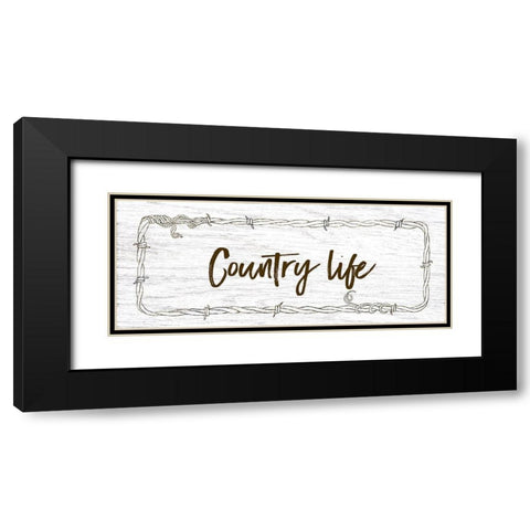 Country Life Black Modern Wood Framed Art Print with Double Matting by Murdock, Ramona