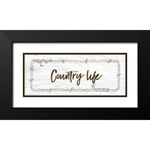 Country Life Black Modern Wood Framed Art Print with Double Matting by Murdock, Ramona