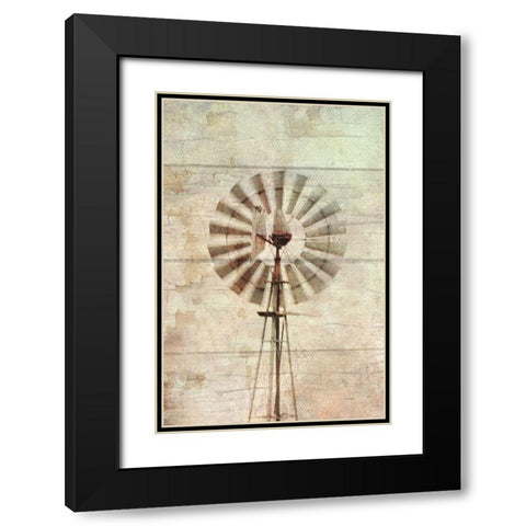 Windmill Abstract Black Modern Wood Framed Art Print with Double Matting by Murdock, Ramona