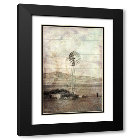 Windmill in Your Mind Black Modern Wood Framed Art Print with Double Matting by Murdock, Ramona