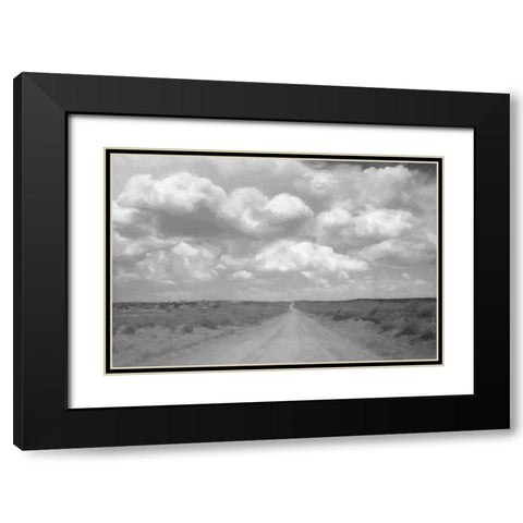 Endless Road Black Modern Wood Framed Art Print with Double Matting by Murdock, Ramona