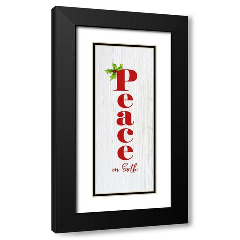 Peace on Earth Black Modern Wood Framed Art Print with Double Matting by Murdock, Ramona
